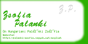 zsofia palanki business card